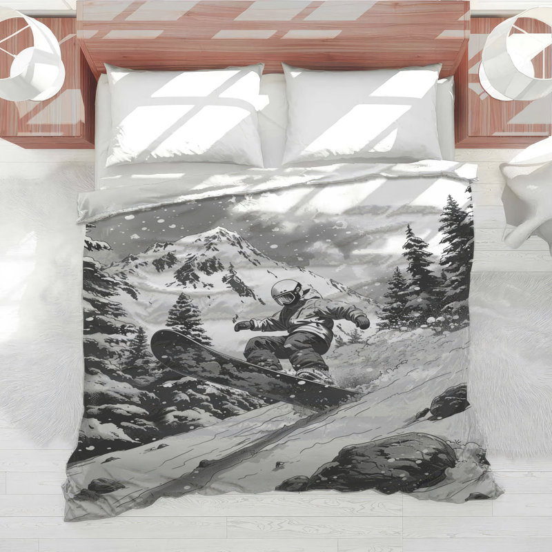 Édredon de planche à neige de sport moderne, Très grand lit