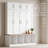 Modern Farmhouse Entryway Hall Tree with Seating Bench, Shoe Cabinet, and Hanging Hooks-539148662