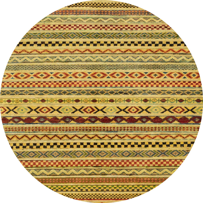 Abstract Indoor Rug, Round 6'