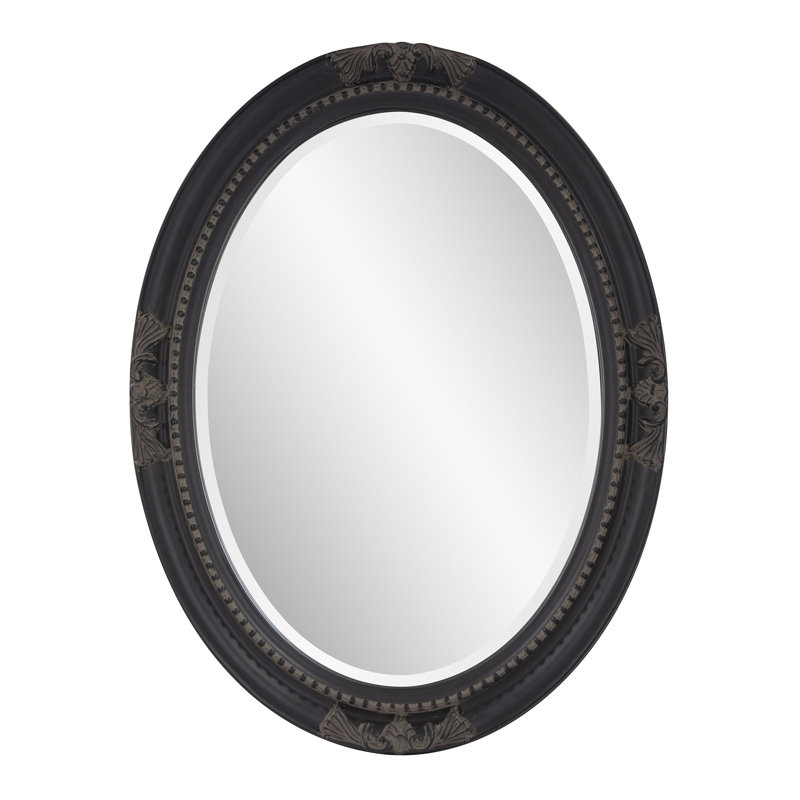 Miroir de salle de bain mural Daevaughn, Noir