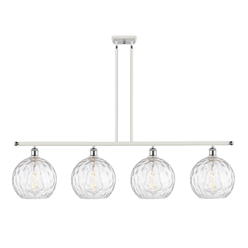 Cindi 4 - Light Kitchen Island Pendant, LED, White/Polished Chrome