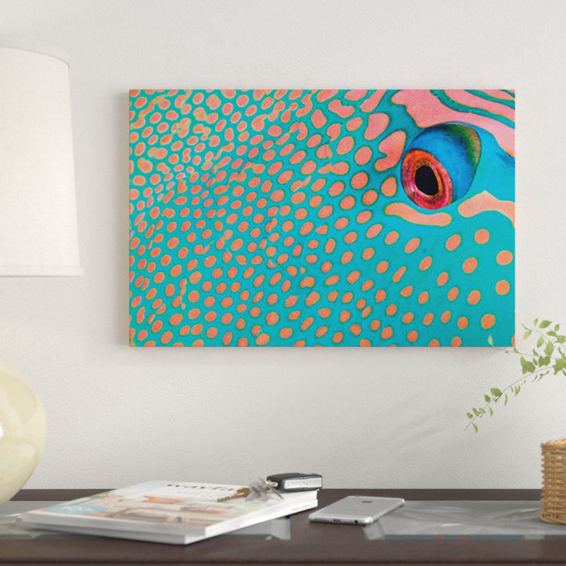 " Extreme Close-Up Of The Pattern On A Bicolor Parrotfish, Indonesia " by VWPics, 18" H x 26" W x 1.5" D, Wrapped Canvas