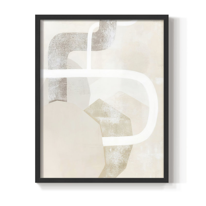 «Quiet Affection I», reproduction encadrée - bois massif, H 10 po x l 8 po, Noir