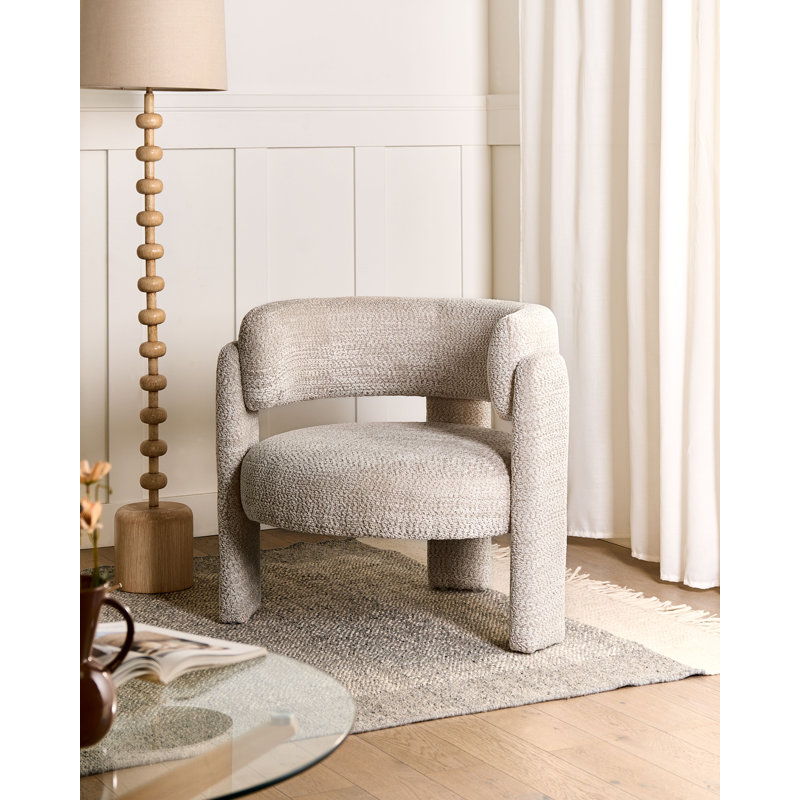 Upholstered Armchair, Beige