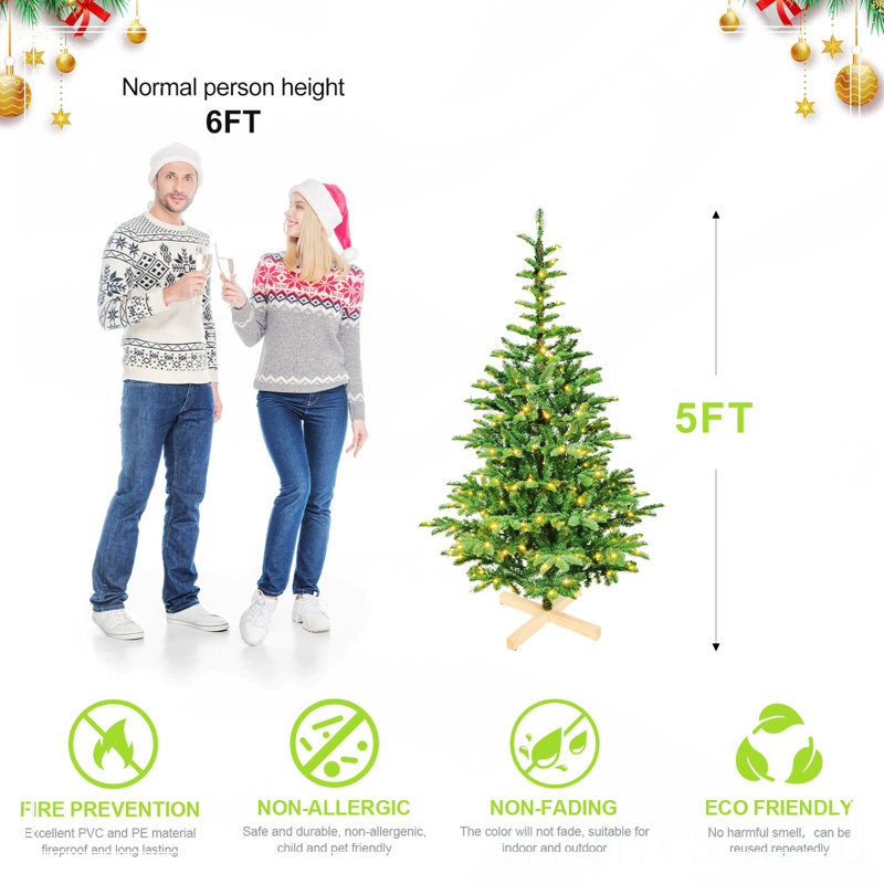 Arbre de Noël illuminé 7 pi