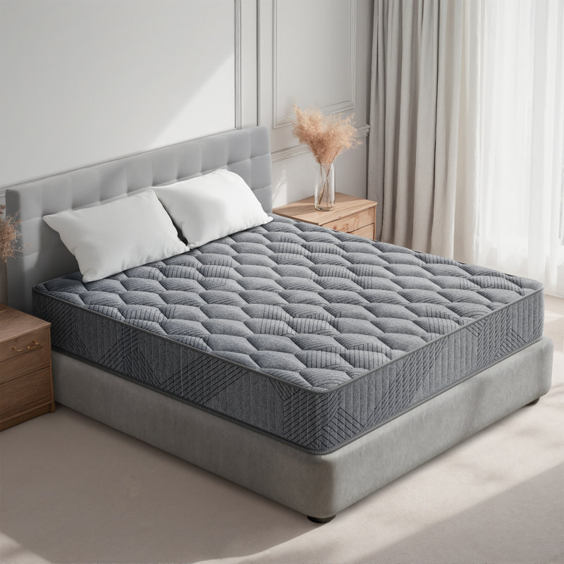 Matelas hybride antisensibilité en mousse viscoélastique gélifiée anti-statique 10/12 "dans une boîte certifiée CertiPUR-US et Oeko TEX