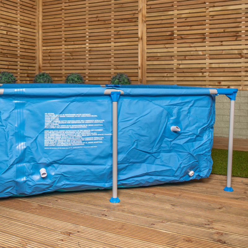 2.58M X 1.79M Giant Rectangular Framed Pool With 2400L Wheels