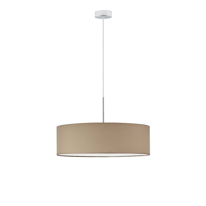 Aubrionna 4 - Light Drum Pendant, Beige, Chrome