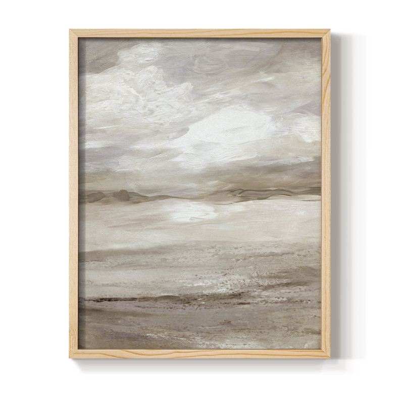 Neutral Dunes Framed Print - Solid Wood, Natural, 11" H x 9" W