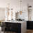 2‑Pack Modern Amber Cylindrical Glass Pendant Light