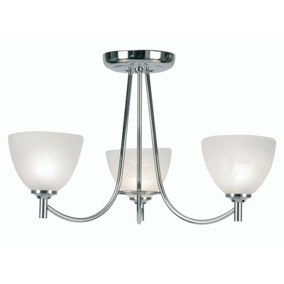 Hongshuo Frosted Glass Semi Flush Mount