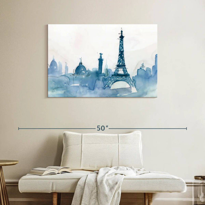 Nicci Ocean Blue Paris, 26" H x 39" W