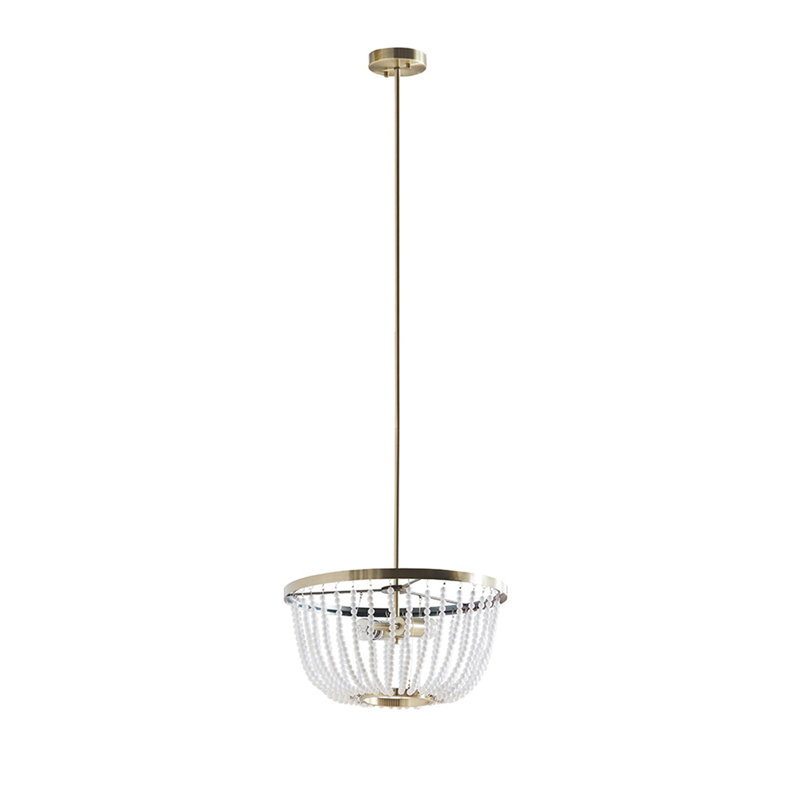 2-Light Beaded Chandelier