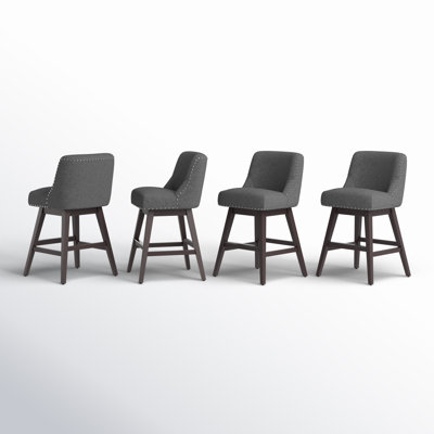 Albaugh Swivel Upholstered Counter Stool