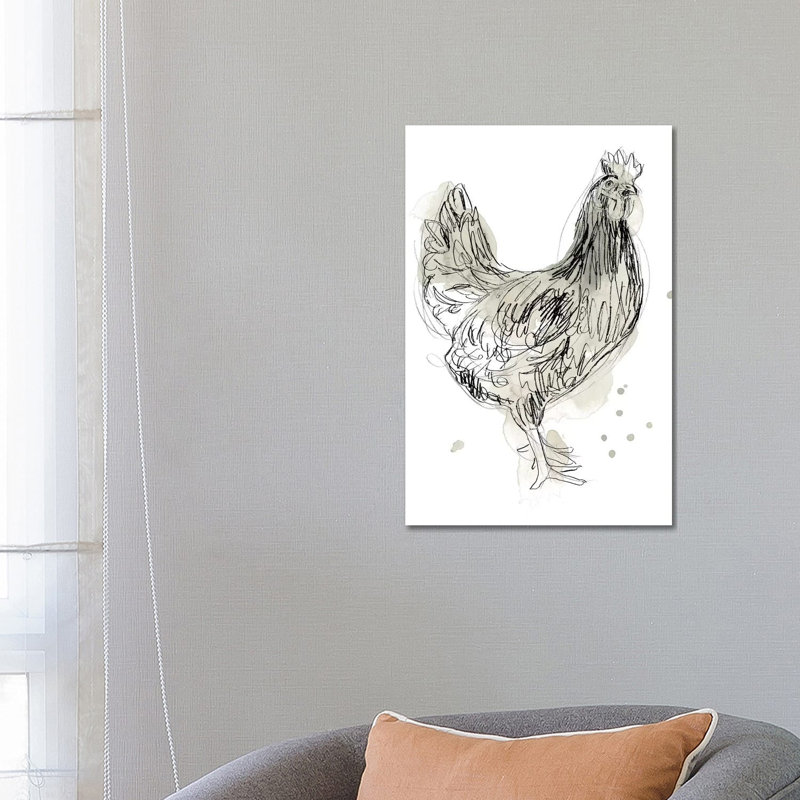 Feathered Fowl I by June Erica Vess - Wrapped Canvas Print, 66.04 cm H x 45.72 cm W