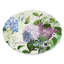 Ensemble de plateaux en mélamine 2 pièces Garden Path - 14 po rondes et 18 po x 13,5 po ovales en rose, mauve et blanc - sans BPA et lavable au lave-vaisselle