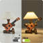 Lampe de bureau robot rétro avec ampoule