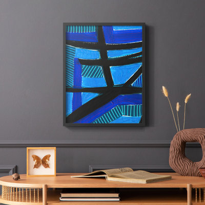 Impression sur toile «Invontract Blues I» - bois massif