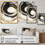 «Black and Gold Curves III» - art mural moderne sur toile-1801902092-1801902095