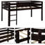 Lit mezzanine simple, planche et pin, maximise le lit de la chambre à coucher, construction solide avec garde-corps, assure un repos sécuritaire-58131671
