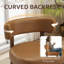 Chaise d'appoint rembourrée en similicuir-1180186959
