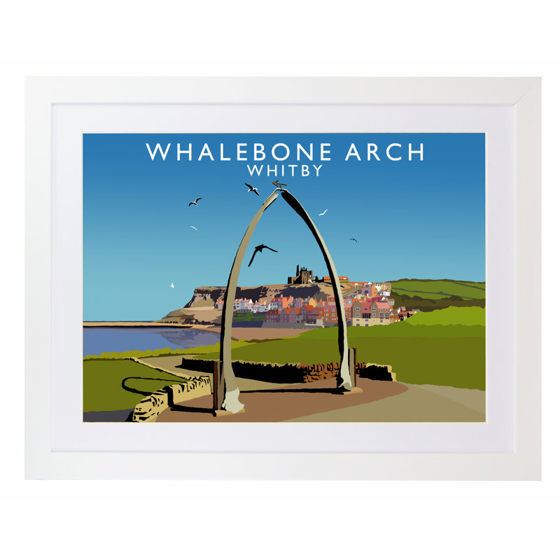 'Whale Bone Arch' by Richard O'Neil - Print, 44 cm H x 54 cm W x 2.2 cm D, White Wood Frame