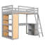 Lit mezzanine avec échelle, tablettes et bureau-1651889364-1651889371
