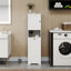 Armoire de trieur de linge inclinable à un compartiment et une porte - Blanc