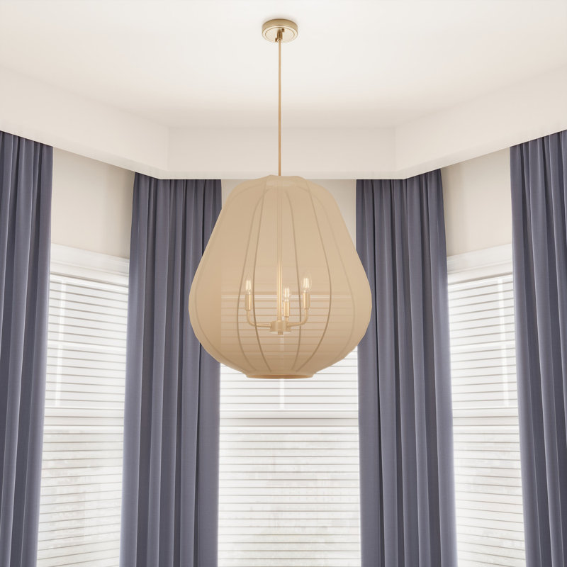 Luminaire suspendu bolo surdimensionné à intensité variable de 19,69 pouces Zynaria 3-E12