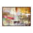 Toile avec cadre en bois brun