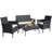 Rifiki 4 - Person Patio Conversation Set with Cushions-295489041-294053899