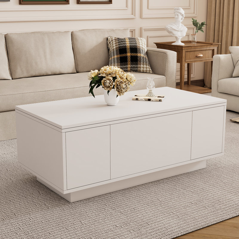 Lift Top Solid Coffee Table with Storage