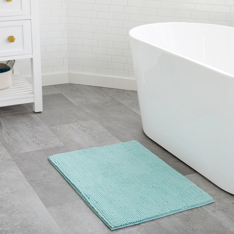Tapis de bain Linenspa, Turquoise, Tapis de couloir 1 pi 5 po x 4 pi
