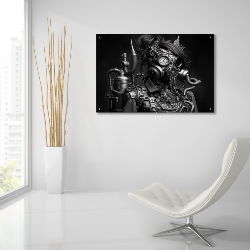  «Time Traveller 2» par KIR.DART, art mural en verre acrylique, 36 po x 24 po