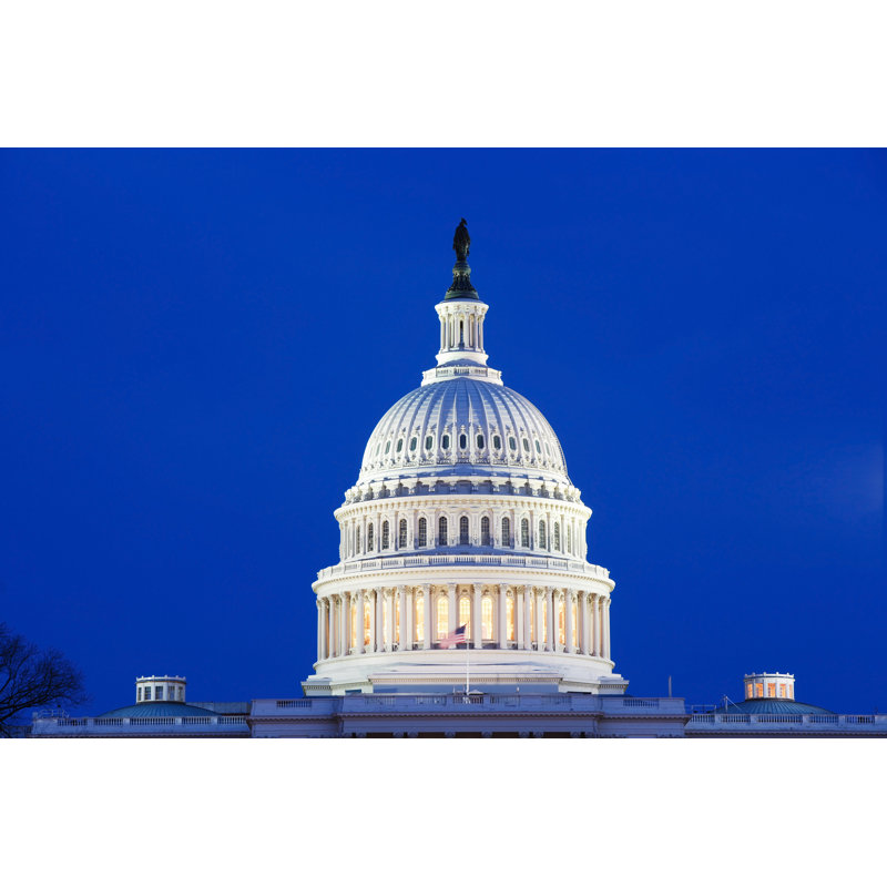 United States Capitol Dome - Wrapped Canvas Print, 61cm H x 91cm W