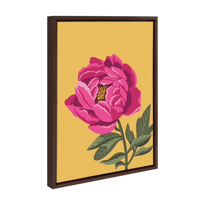 «Bright Peony» par Maria Filar, reproduction d'art sur toile encadrée