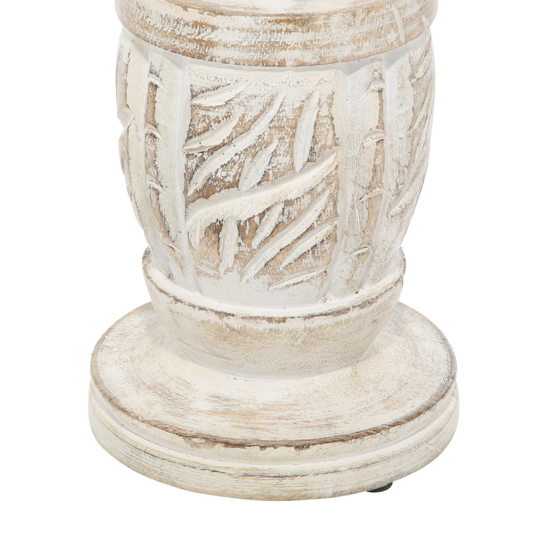 10.15'' H Solid Wood Tabletop Candlestick