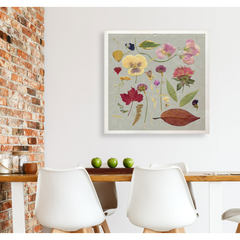 " Pressed Assortment II ", 16" H x 16" W x 1.5" D, Wrapped Canvas