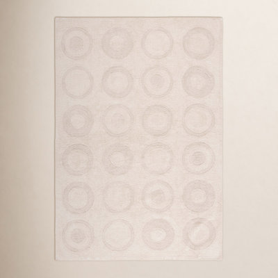 Mullen Ivory Washable Hand-Woven Cotton Rug