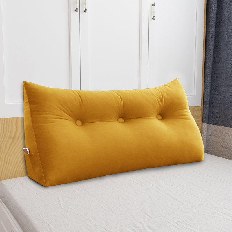 Wedge Reading Pillow, 50cm H x 100cm W, Yellow