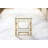 Pangea Home Benson Edward Glass End Table with Storage - Modern Glam Square Side Table – Tempered Glass Top with Gold Steel Frame for Living Room or Bedroom - Gold Square Side Table-469243301
