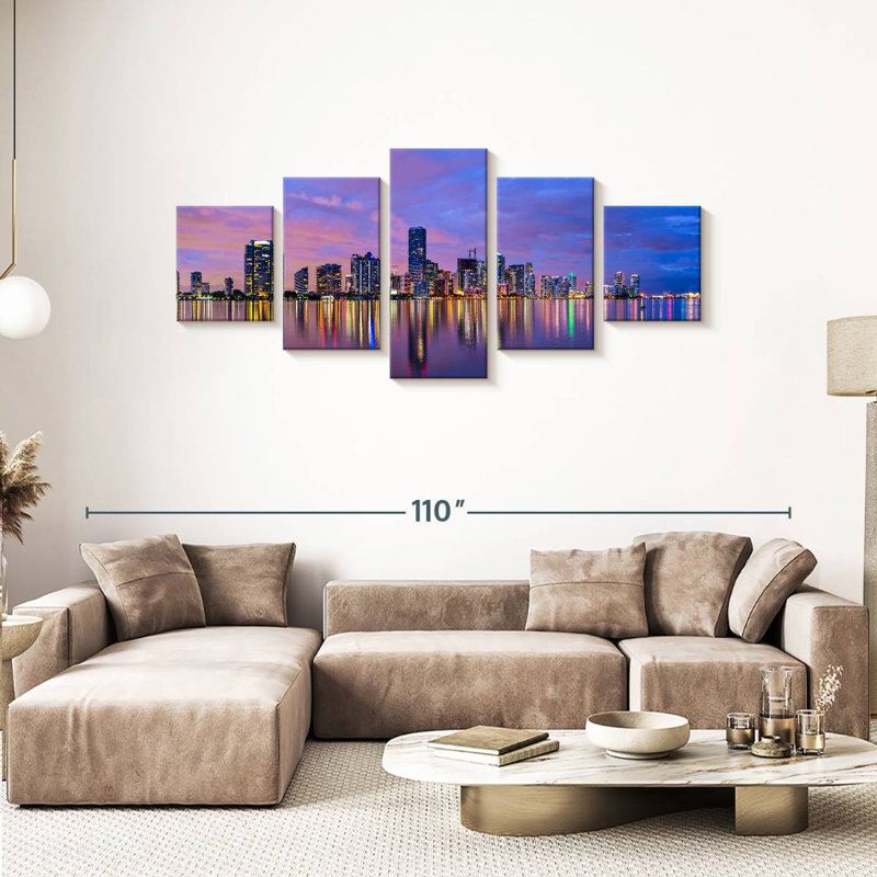  'Biscayne Bay Miami, 36" H x 80" W