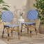 Chaises françaises d'extérieur, pe, aluminium, bleu marine, imprimé, rouille, chaises en aluminium à usage de jardin, sièges