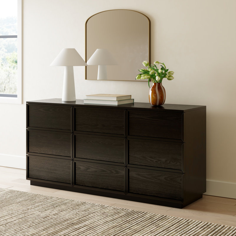 Hudson 9-Drawer Dresser, Black