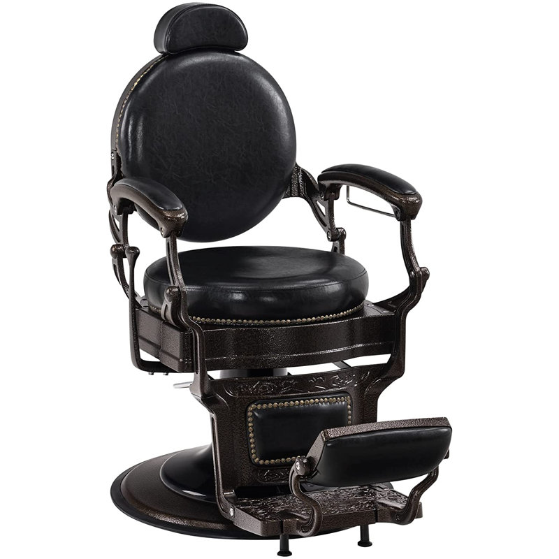 Fauteuil inclinable manuel pivotant en cuir Bettyjo, Similicuir noir