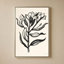 «Ink Flower I Cream» par Sara Zieve Miller - Impression sur toile