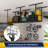 4x8FT Heavy Duty Overhead Garage Storage Rack - Adjustable Ceiling Shelving, 700 lbs Capacity, Black