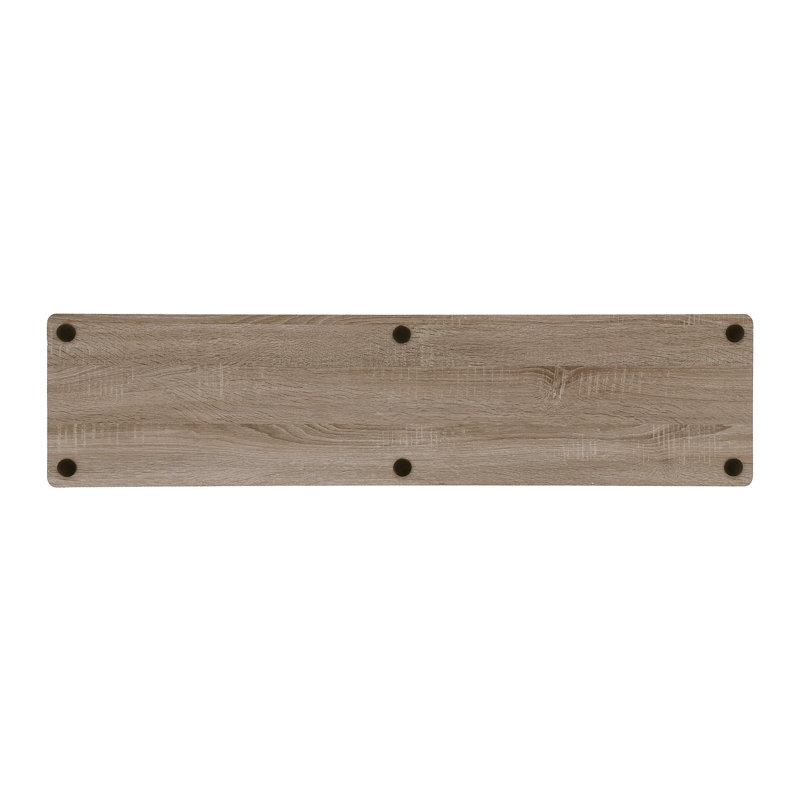 Glenda 119.9cm W Plastic Shelving Unit, French Oak/Black