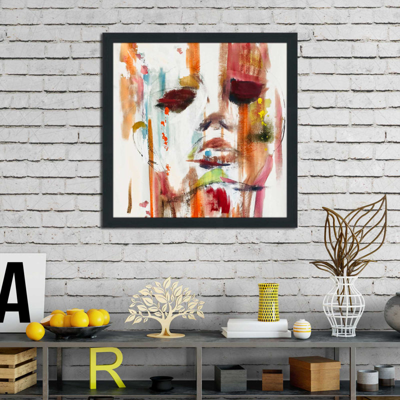 Vision floue (carré) par Cassie Studios - Peinture, Cadre espresso, H 37,5 po x l 37,5 po x P 1 po