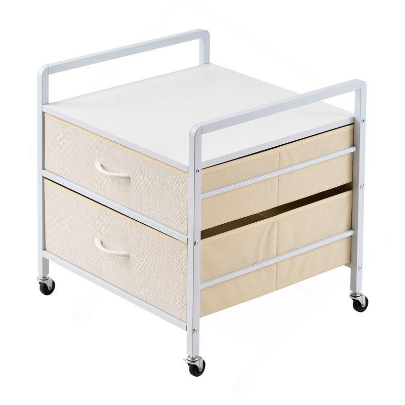 Mini support de réfrigérateur avec rangement 176 lb mini table de réfrigérateur 2 tiroirs
